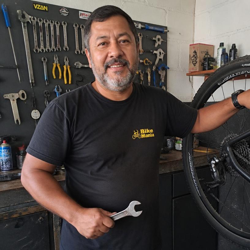 Foto de Omar Prado, com o rosto desfocado